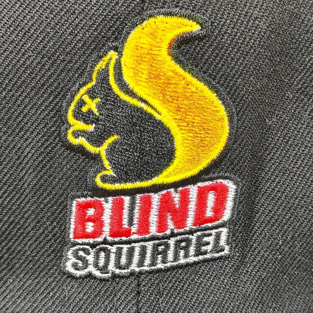 Blind Squirrel Snapback Hat Black Yupoong Classics Flat Brim Adjustable Cap Mens